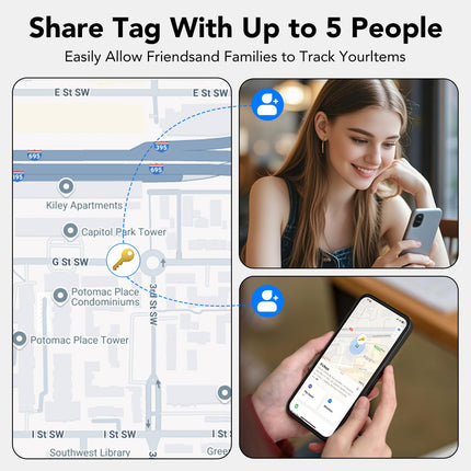 Nutikas õhusiltide jälgimisseade 4-pakendis, võtmeleidja, mis ühildub Apple Find My rakendusega (ainult iOS), IP67 veekindel, vahetatav aku, Bluetooth-võtmeleidja pagasi/kottide/kohvri/rahakoti jaoks