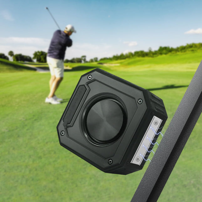 PILSAMAS Magnetic Bluetooth Speaker - 15W Music Box with Bass, Stereo Pairing, IPX7 Waterproof for Outdoor, Portable for Golf Cart