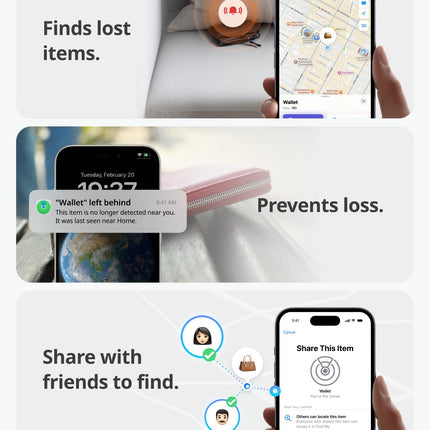 SwitchBot Walleti jälgimiskaartide 2 tk pakk, AirTag kaart ühildub Apple Find My rakendusega (ei tööta Androidiga), jälgija kuni 3-aastase aku tööeaga (mittelaetav), veekindel IP67