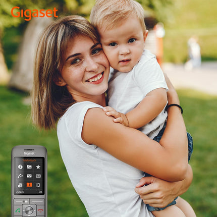 Gigaset CL660HX - disainer-DECT-telefonitoru laadimisalusega - Fritzbox-ühilduv - kvaliteetne juhtmeta telefon ruuteritele ja DECT-baasjaamadele, antratsiitmetallik [saksa versioon] [ilma baasjaamata]