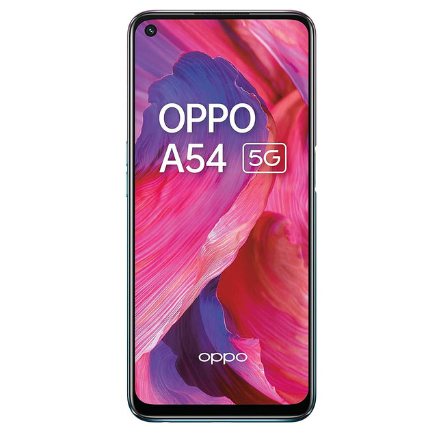 OPPO A54 5G – 4 GB muutmälu ja 64 GB + laiendatav salvestusruum, SIM-kaardita nutitelefon (6,5-tolline ekraan, 5000 mAh aku, 48 MP neljakaamera, 90 Hz värskendussagedus) – vedelmust