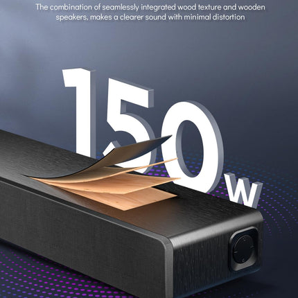 MEREDO puidust heliriba integreeritud subwooferiga 150W heliriba teleritele Kõik-ühes reguleeritavad kõrged ja bassid ARC/optiline/Aux/BT 5.0 5 ekvalaiseri režiimiga Kodukino - 71cm