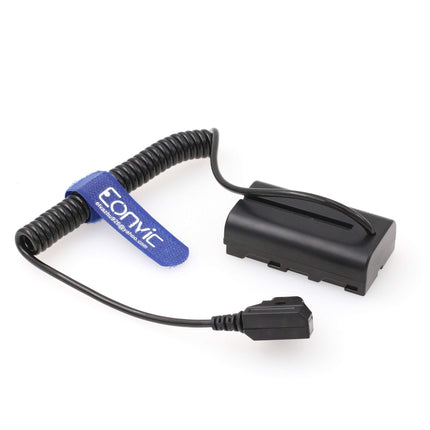 Eonvic D-Tap NP-F550 F570 F750 F970 Dummy akuadapteri toitespiraalkaabel Sony NP-seeria monitoridele