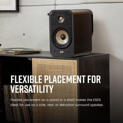 Polk Audio Signature Elite ES20 kõrgresolutsiooniga riiulikõlarid kodukinole, stereokõlarid, HiFi kõlarid, kõrgresolutsiooniga sertifitseeritud, Dolby Atmose ja DTS:X-iga ühilduv (paar), valge