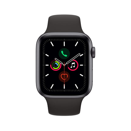 Apple Watch Series 5 44mm (GPS) - Space Gray Aluminum Case with Black Sport Band (Refurbished)