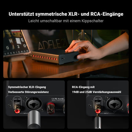 Fosi Audio V3 monovõimendi passiivkõlaritele, minimonoblokk-klassi D-võimendi TPA3255-ga, 240W HiFi kodukino AVR-vastuvõtja, RCA/XLR tasakaalustatud sisendid, 48V/10A toiteplokk
