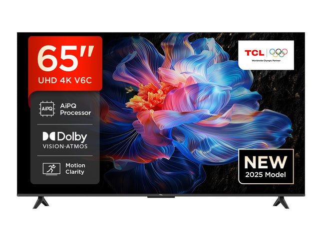 TCL 65V6C 65-tolline Direct LED-teler, 4K HDR-teler, nutiteler Google TV-ga (Dolby Audio, liikumise selgus, ühildub Google Assistant ja Alexaga)
