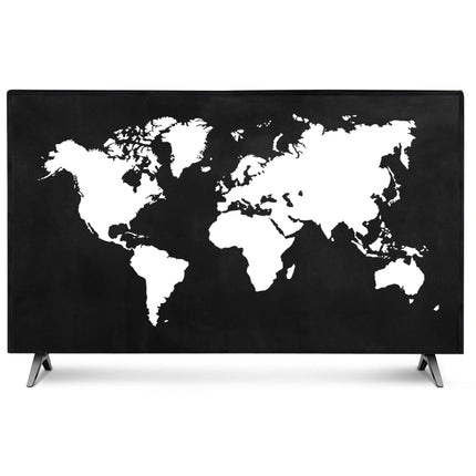 kwmobile 65" TV Cover - Indoor TV Screen Protector Cover - TV Screen Dust Cover - Travel Outline White Black