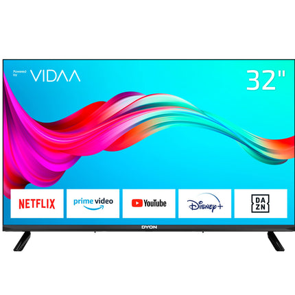 DYON Smart 32 VX - 32-tolline (80 cm) nutiteler HD kolmekordse tuuneriga (DVB-C/-S2/-T2), App Store'i, Prime Video, Netflixi, YouTube'i, DAZN-i, Disney+ ja hotellirežiimiga