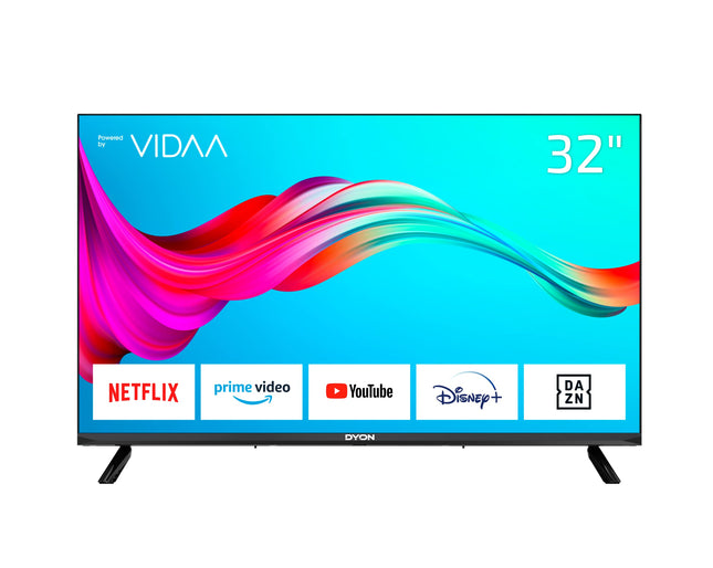 DYON Smart 32 VX - 32-inch (80 cm) Smart TV with HD Triple Tuner (DVB-C/-S2/-T2), App Store, Prime Video, Netflix, YouTube, DAZN, Disney+ and Hotel Mode