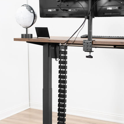 VIVO Vertebrae Cable Management Kit, Height-Adjustable Desk Quad Input Cable Organizer, Black, DESK-AC01C