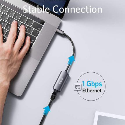 Anker PowerExpand USB-C gigabitise Etherneti adapter, alumiiniumist, kompaktse disainiga, MacBook Pro, MacBook Air 2018, iPad Pro 2018, XPS ja paljude teiste jaoks