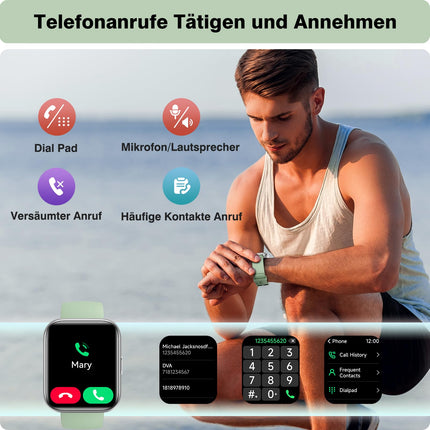 Fitpolo nutikell meestele ja naistele, pulsimonitoriga aktiivsusmonitor, unemonitor, IP68 veekindel, spordikell enam kui 110 spordirežiimiga, sammulugeja, nutikell Alexaga Androidile, iOS-ile, Samsungile