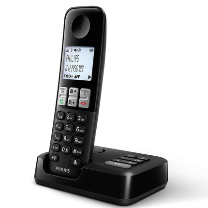 Philips D255 juhtmeta telefon - DECT - 1,8-tolline ekraan - Plug &amp; Play - 16 tundi kõneaega - 25 minutit salvestusaega