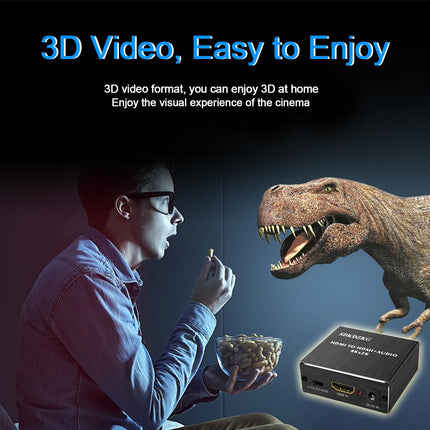 SDDKDZKG 4K x 2K HDMI heliekstraktori jaotur, HDMI-HDMI heli ja optiline TOSLINK SPDIF helimuunduri adapter 3,5 mm stereoheli jaoturiga, must SDK-A78