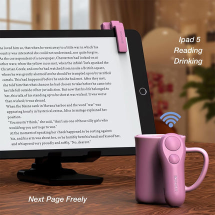 SK SYUKUYU RF Remote Control Page Turning for Reading on Tolino, Kobo, Page Turner for iPad/iPhone/Android Tablets, Remote Control for Camera Video Recording (Pink)