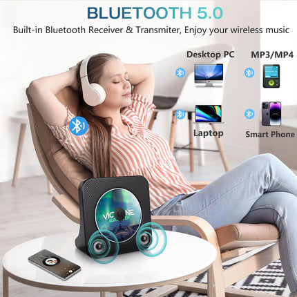 Lauaarvuti CD-mängija Bluetooth-saatjaga, kaasaskantav CD-mängija kõlarite ja taimeriga, CD-raadiomängija AUX/USB-pordiga, tolmukate, LCD-ekraan, K-popi muusikaalbumite kaugjuhtimispult