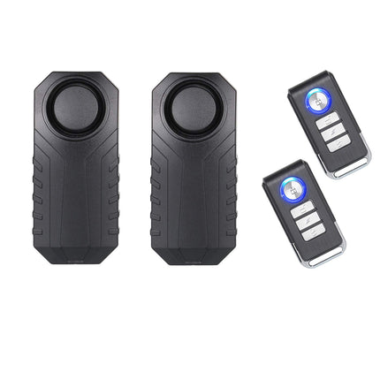 Lancoon Bicycle Alarm, Anti-Theft Device for Motorcycles with Remote Control, 113 dB Super Loud (2-Pack)