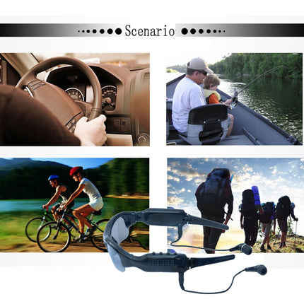 Hereta Bluetooth Sunglasses, 5 m, with Micro SD Card, Expandable up to 32 GB with MP3 + Bluetooth + Camera + Video Functions