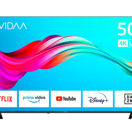 DYON Smart 50 VX - 50-tolline (126 cm) 4K UHD nutiteler HD kolmekordse tuuneriga (DVB-C/-S2/-T2), App Store, Prime Video, Netflix, YouTube, DAZN, Disney+, hotellirežiim