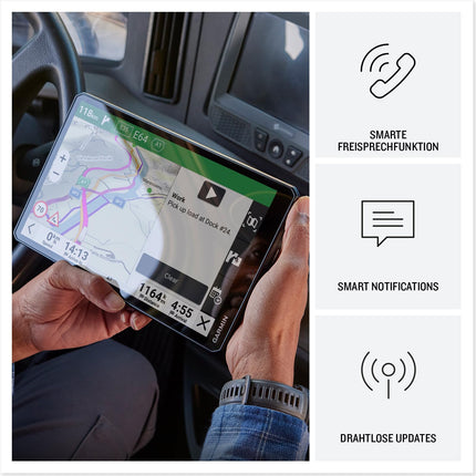 Garmin dēzl LGV1020 MT-S - smart truck navigation device with 10" (25.7cm) color display, pre-installed EU maps (34 countries), vehicle-specific route guidance, weather warnings, popular truck routes