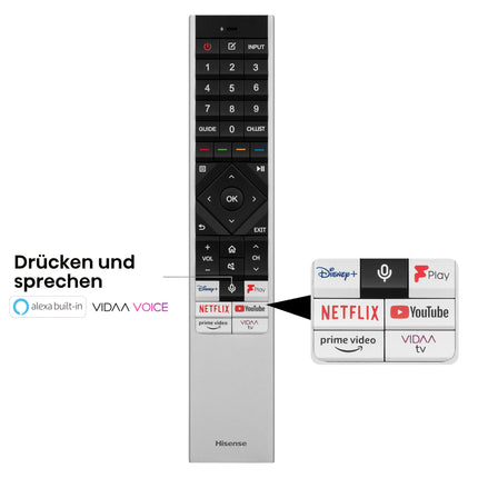 Hisense 85UXKQ 217 cm (85-inch) TV, 4K Mini LED ULED, Smart TV, HDR10+, Dolby Vision IQ, Triple Tuner, 144 Hz (VRR), Airplay, Alexa Built-in, Dolby Atmos, Anthracite (2023)