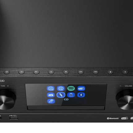 Kenwood M-9000S-B - nutikas mikro-Hi-Fi süsteem internetiraadio, DAB+, CD/USB ja heli voogedastusega, must