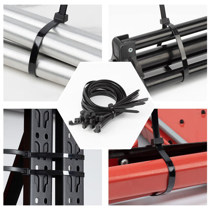 XINGO 100 pieces cable ties black, 500 mm x 9 mm wide cable ties, tensile strength 80KG, UV-resistant cable ties long set, large cable ties for cable management