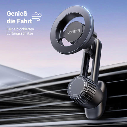 UGREEN MagSafe autohoidik [kukkumisvastane, magnetiline sulgur] autotelefoni hoidik, magnetiline autotelefoni hoidik õhutusava jaoks, ühildub iPhone 16 15 14 13 12 Pro Max Plus Miniga, MagSafe ümbris