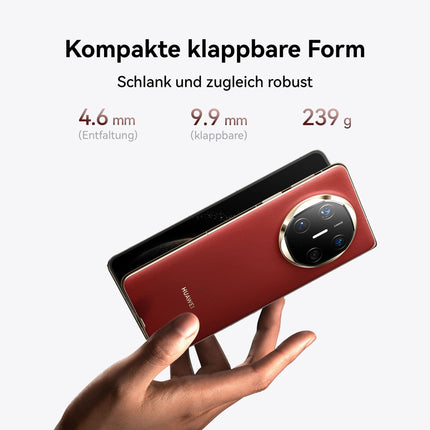 Huawei Mate X6, 12+512G, foldable form, ultra-slim and robust, Ultra Chroma camera, 2nd generation Kunlun Glass™, Huawei X-True™ display, live multitasking, long battery life, black