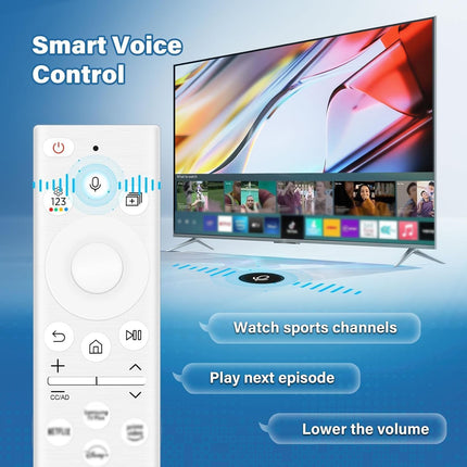 BN59-01391A Samsungi asenduspult, universaalne päikeseenergial töötav hääljuhtimispult Samsungi nutiteleritele, 4 otsetee nupuga, ühildub The Frame Neo QLED ja Crystal UHD seeria teleritega