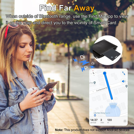 Apple MFi sertifikaat: LBPRT Airtag kaardi rahakoti jälgija, õhuke 1,6 mm, 2 tk pakis, laetav, töötab Apple Find My'ga (ainult iOS, Android ei ole toetatud), pagasi esemete leidja