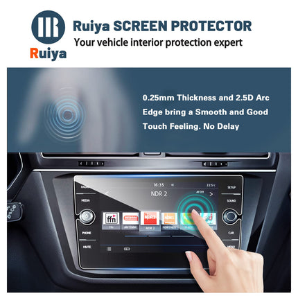 RUIYA 8" VW Tiguan 2 MK2 GTE Allspace 2017-2023 navigatsioonisüsteemi ekraanikaitse, ühildub VW Tiguan 2 GPS-ekraanikaitsega, 9H kriimustuskindel, sõrmejäljevastane Tiguan 2 ekraanikaitse auto navigatsioonisüsteemile
