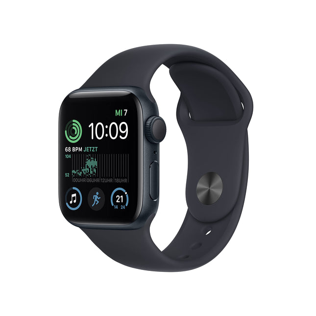 Apple Watch SE (2. põlvkond) (GPS, 40mm) – öösinine alumiiniumkorpus ja öösinine spordirihm – tavaline (taastatud)
