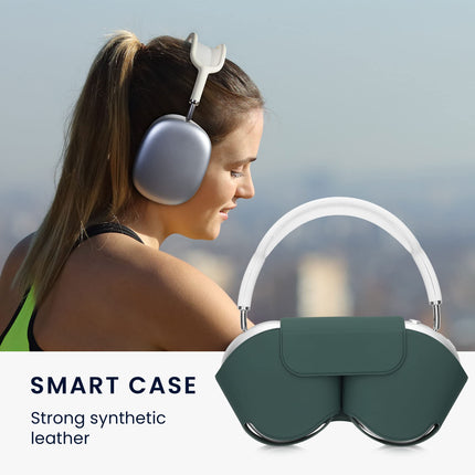 kwmobile Case Compatible with Apple Airpods Max - Soft Headphone Bag - Polyester Pouch - Cover in Green