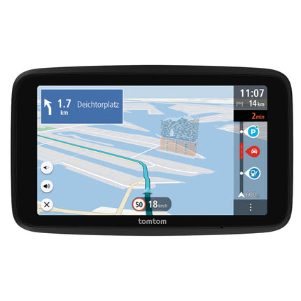 TomTom Car Sat Nav GO Advanced (6-tolline, liiklusummikute vältimine tänu TomTom Trafficule, maailmakaardi uuendused kaasas, uuendused WiFi kaudu, dünaamiline sõiduraja abiline, integreeritud, pööratav kinnitus)