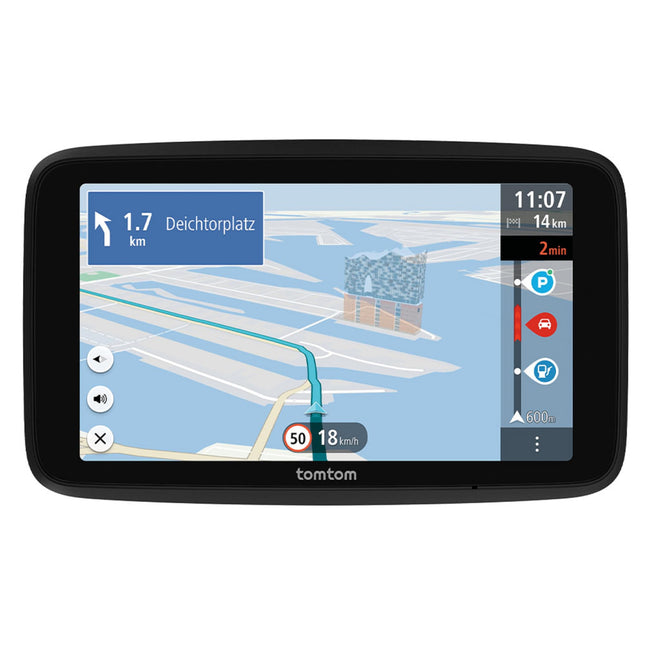 TomTom Car Sat Nav GO Advanced (6-tolline, liiklusummikute vältimine tänu TomTom Trafficule, maailmakaardi uuendused kaasas, uuendused WiFi kaudu, dünaamiline sõiduraja abiline, integreeritud, pööratav kinnitus)
