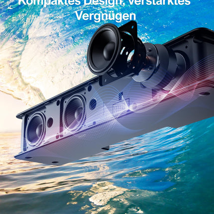 ULTIMEA 5.1 heliriba Dolby Atmosega, 3D ruumilise heli süsteem, heliriba teleritele subwooferiga, 2 tagumist kõlarit, Bluetooth 5.3 heliriba reguleeritava bassiga, Poseidon D60