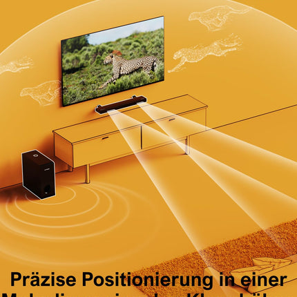ULTIMEA Dolby Atmose ja BassMX-iga teleritele mõeldud heliriba, 3D ruumilise heli süsteem teleri kõlaritele ja kodukinole, subwooferiga heliriba, 5.3 Bluetooth-arvuti heliribad, tippvõimsus 190 W, Nova S50