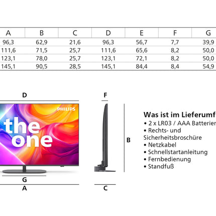 Philipsi Ambilight „The One” 43PUS9000 4K QLED nutiteler – 43-tolline ekraan P5 Perfect pildimootoriga Ultra HD, Titan OS, Dolby Vision ja Dolby Atmos heliga