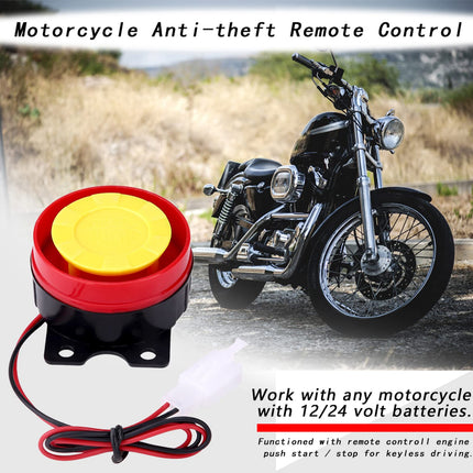 Qiilu remote start motorcycle, 12V motorcycle alarm system with 2 radio remote controls for scooter moped quad
