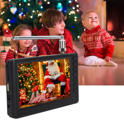 Dpofirs Portable 5 inch HD TV, 1500 mAh LCD TV Digital &amp; Analog Equipped with USB Port, Memory Card Slot, U-Disk Content Player for Travel, Camping
