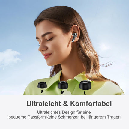 Juhtmevabad Bluetooth 5.4 kõrvaklapid, kõrvasisesed kõrvaklapid 6 ENC mürasummutava mikrofoniga, digitaalne LED-ekraan, 2025. aasta uued kõrvaklapid HIFI stereo, veekindlad, 30 tundi mänguaega, USB-C, kõrvaklapid tööks