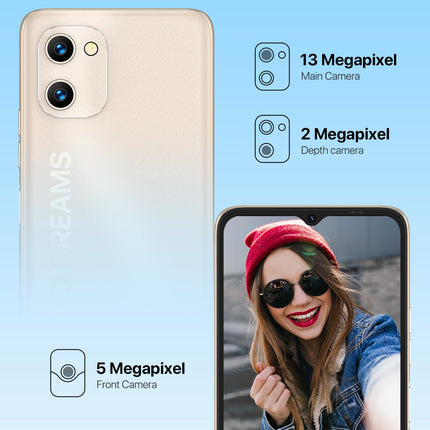 UMIDIGI C1 Plus mobiiltelefon ilma lepinguta, odav 2023, 13MP topeltkaamera 5150mAh, 3GB+32GB/1TB laiendatav Android 13 Octa Core 6.52" HD+ nutitelefon ilma lepinguta, Face ID/GPS, SIM-kaardi lukustuseta mobiiltelefonid