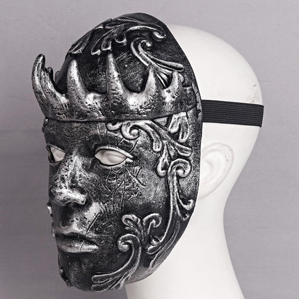 keland Hirmuäratav Halloweeni mask Jube kuristiku kuningakroonimask Veneetsia täismask (must)