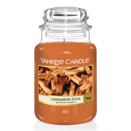 Yankee Candle lõhnaküünal klaaspurgis (suur) | Kaneelipulk | Küünal, mille põlemisaeg on kuni 150 tundi | Ideaalsed kingitused naistele