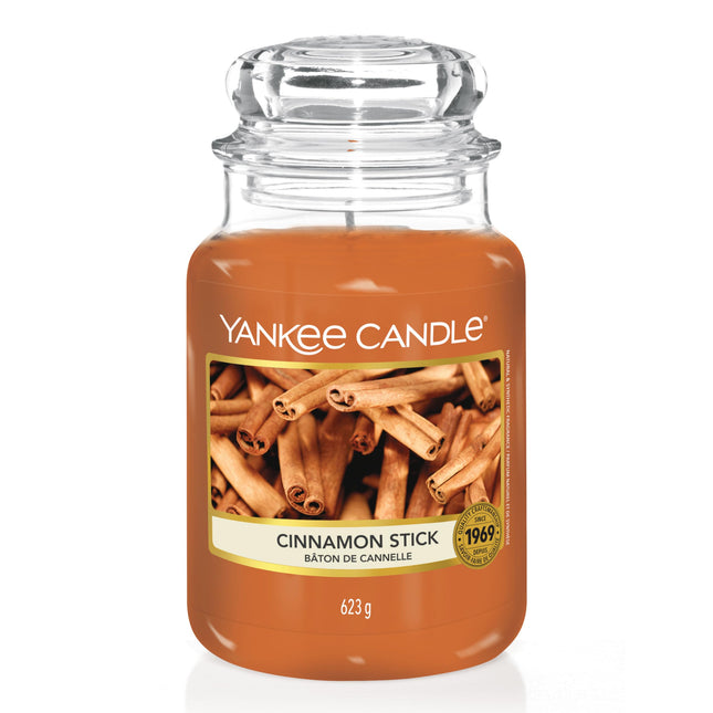 Yankee Candle lõhnaküünal klaaspurgis (suur) | Kaneelipulk | Küünal, mille põlemisaeg on kuni 150 tundi | Ideaalsed kingitused naistele