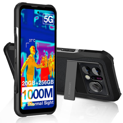 DOOGEE V20 Pro Outdoor Smartphone Without Contract 5G, 20GB RAM + 256GB ROM/2TB, Thermal Imaging Camera, 64MP+24MP Night Vision, 6.43" AMOLED FHD+ Dual SIM 5G Outdoor Smartphone Without Contract 6000mAh/33W IP68/OTG/NFC