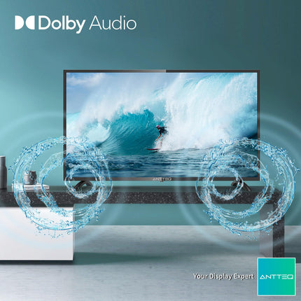 Antteq AB42D1 42-tolline (107 cm) LED-teler, Dolby Audio, kolmekordne tuuner DVB-C / T2 / S2, CI+, HDMI, USB-meediapleier, digitaalne heliväljund, sh hotellirežiim