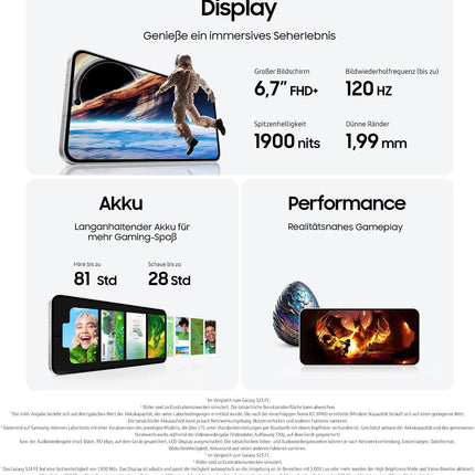 Samsung Galaxy S24 FE nutitelefon 256 GB Graphit